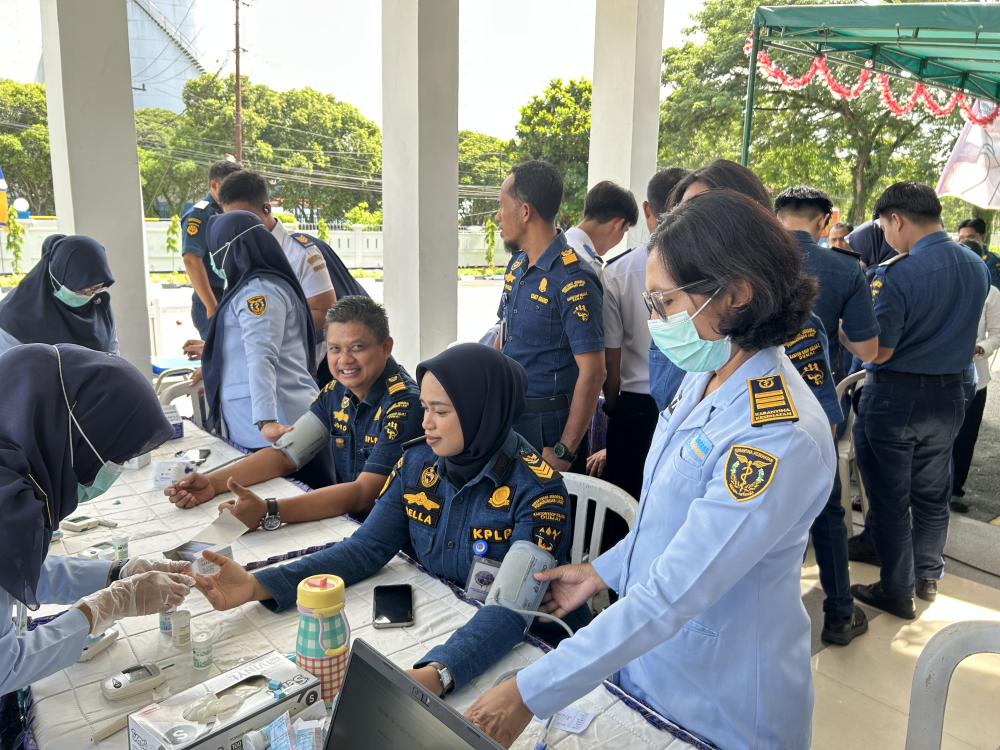 Dalam Rangka Memperingati Hari Perhubungan Nasional Tahun 2025 Kantor KSOP Kelas I Dumai Mengikuti Kegiatan Bakti Sosial Pemeriksaan Kesehatan Gratis Di Distrik Navigasi Tipe A Kelas I Dumai