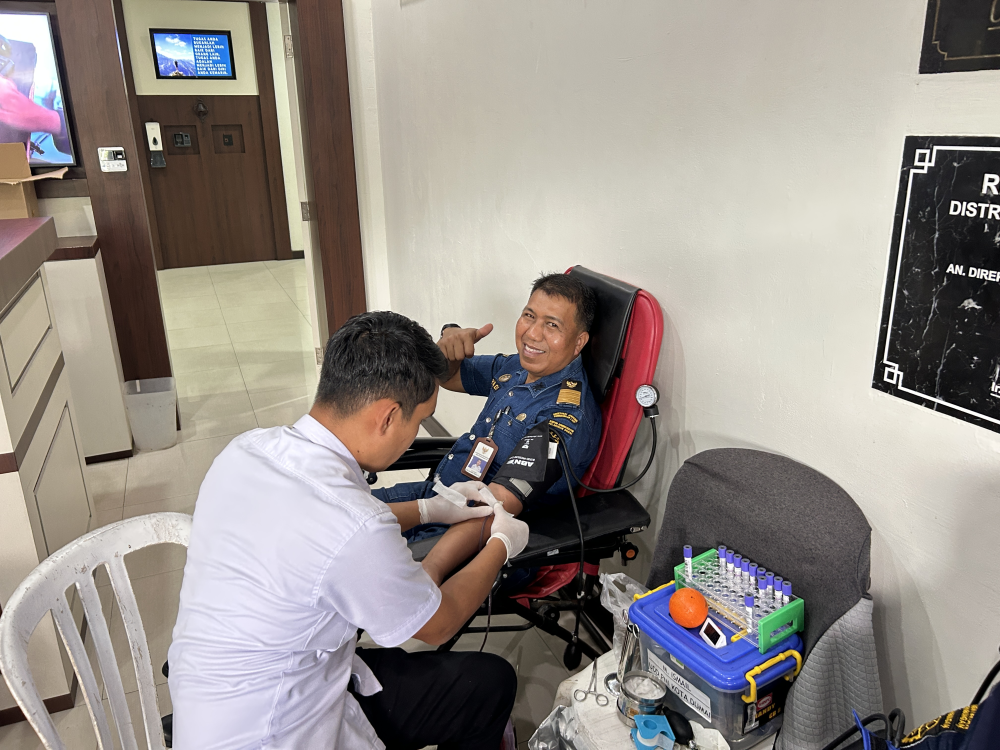 Dalam Rangka Memperingati Hari Perhubungan Nasional Tahun 2025 Kantor KSOP Kelas I Dumai Mengikuti Kegiatan Bakti Sosial Pemeriksaan Kesehatan Gratis Di Distrik Navigasi Tipe A Kelas I Dumai