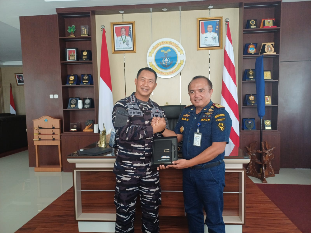 Kepala Kantor Kesyahbandaran dan Otoritas Pelabuhan Kelas I Dumai&nbsp;melakukan Kegiatan Kunjungan Silaturahmi ke Markas Komando Pangkalan TNI Angkatan Laut Dumai