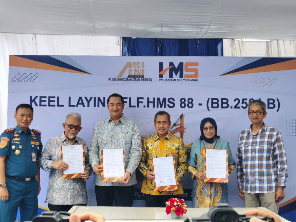 Peletakan Lunas Kapal FLF HMS 88, Simbol Sinergi Galangan Nasional