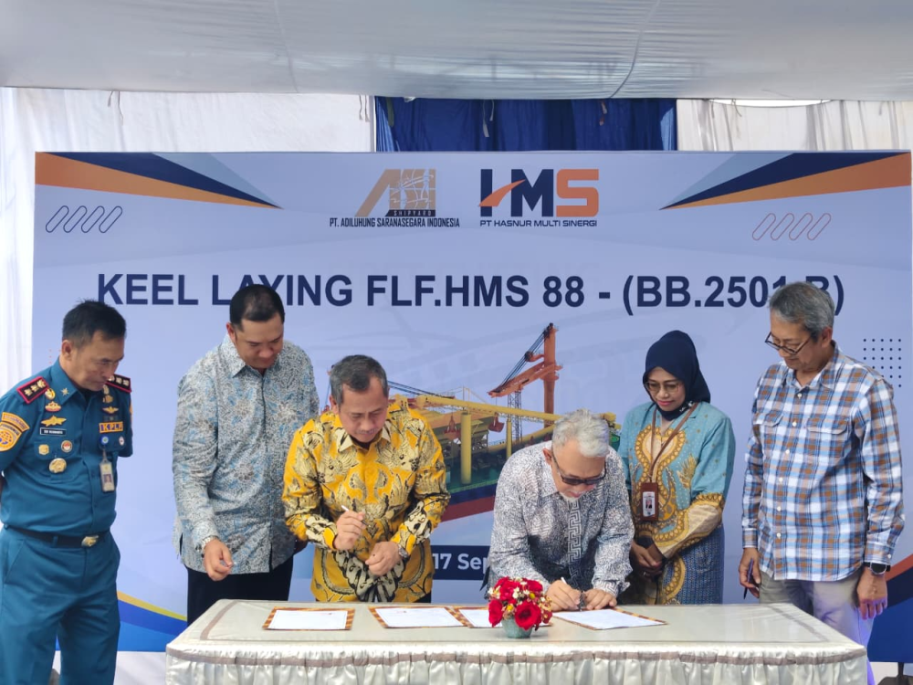Peletakan Lunas Kapal FLF HMS 88, Simbol Sinergi Galangan Nasional