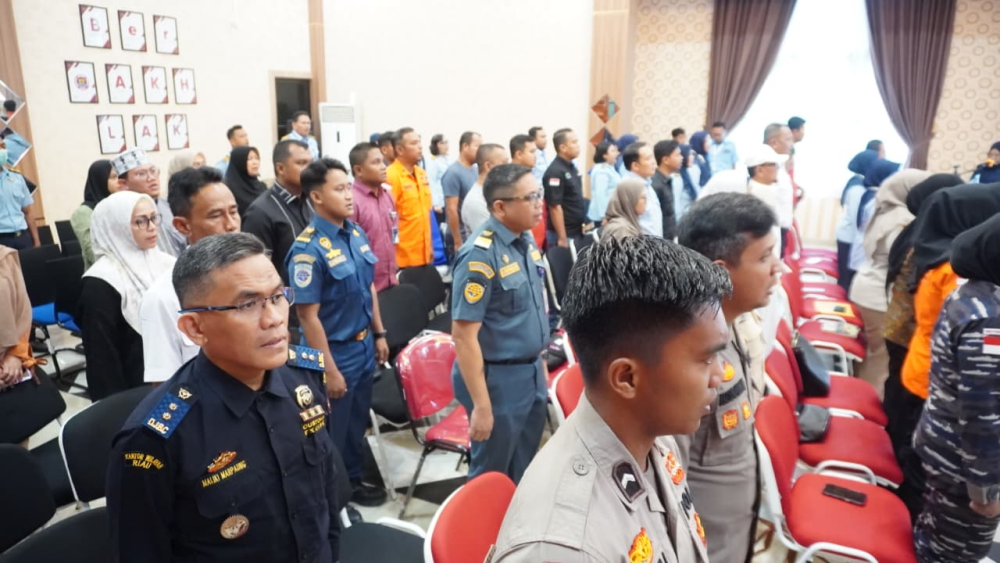 Kantor Kesyahbandaran dan Otoritas Pelabuhan Kelas I Dumai menghadiri undangan Kegiatan Sosialisasi Aplikasi All Indonesia bagi Pelaku Perjalanan Internasional oleh Balai Kekarantinaan Kesehatan Kelas I Dumai, di Aula Kantor Pengawasan dan Pelayanan Bea d