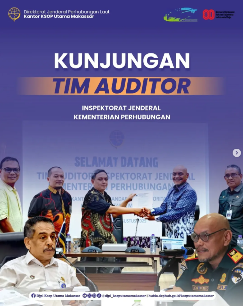Kunjungan Tim Auditor Inspektorat Jenderal Kementerian Perhubungan
