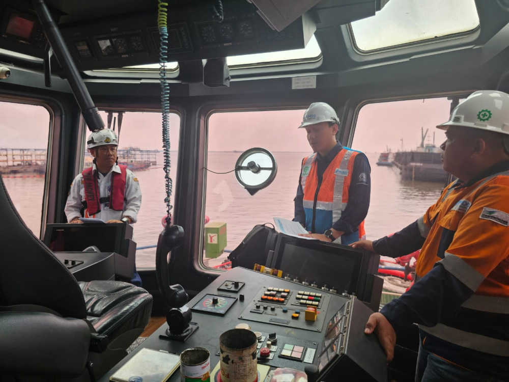 Rapat Pemeriksaan Fisik dan Verifikasi Dokumen Sarana dan Prasarana Pemanduan Kapal PT Pelabuhan Indonesia (Persero) dan Peninjauan Lapangan Dalam Rangka Perluasan Perairan Wajib Pandu (PWP) Kelas I Dumai Pelabuhan Dumai.