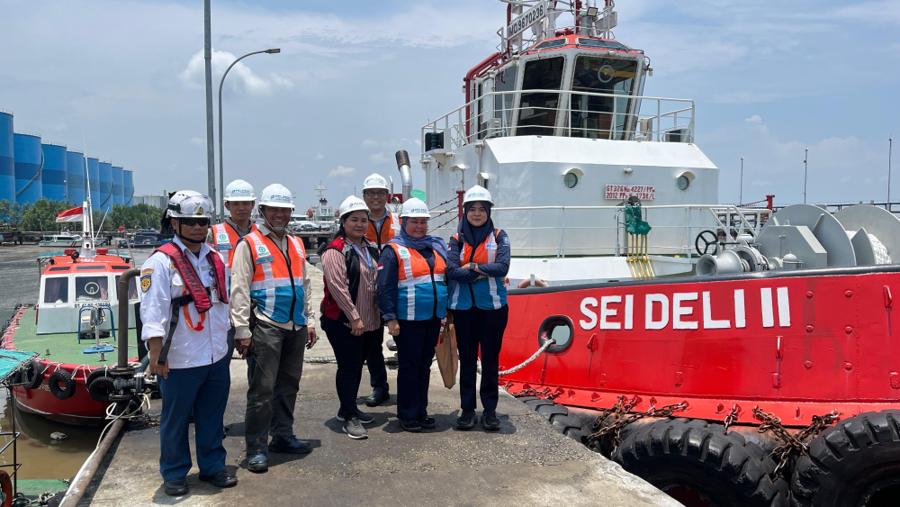 Rapat Pemeriksaan Fisik dan Verifikasi Dokumen Sarana dan Prasarana Pemanduan Kapal PT Pelabuhan Indonesia (Persero) dan Peninjauan Lapangan Dalam Rangka Perluasan Perairan Wajib Pandu (PWP) Kelas I Dumai Pelabuhan Dumai.
