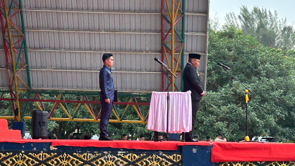 KANTOR KSOP KELAS I DUMAI MENGIKUTI UPACARA DALAM RANGKA MEMPERINGATI HARI KESAKTIAN PANCASILA TAHUN 2025 DI LAPANGAN TAMAN BUKIT GELANGGANG KOTA DUMAI