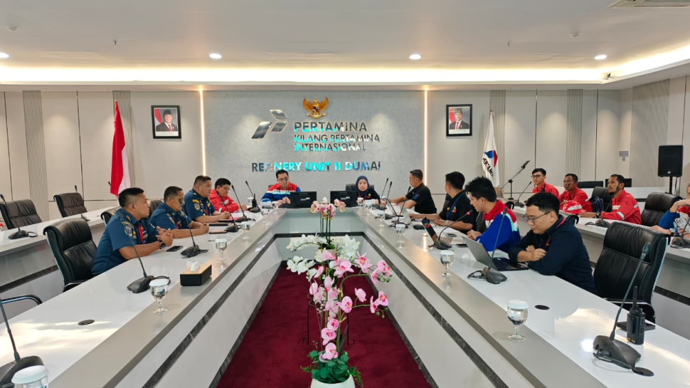 KANTOR KSOP KELAS I DUMAI MENDAMPINGI  TIM DIREKTORAT KPLP MELAKSANAKAN VERIFIKASI LAPANGAN PEMENUHAN PERSYARATAN PENANGGULANGAN PENCEMARAN  PT KILANG PERTAMINA INTERNASIONAL RU II DUMAI