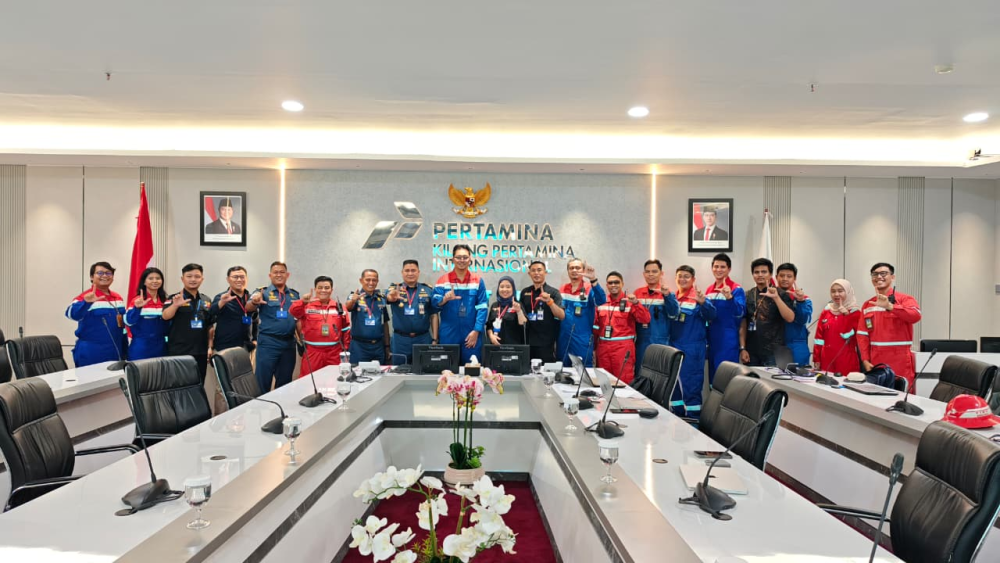 KANTOR KSOP KELAS I DUMAI MENDAMPINGI  TIM DIREKTORAT KPLP MELAKSANAKAN VERIFIKASI LAPANGAN PEMENUHAN PERSYARATAN PENANGGULANGAN PENCEMARAN  PT KILANG PERTAMINA INTERNASIONAL RU II DUMAI