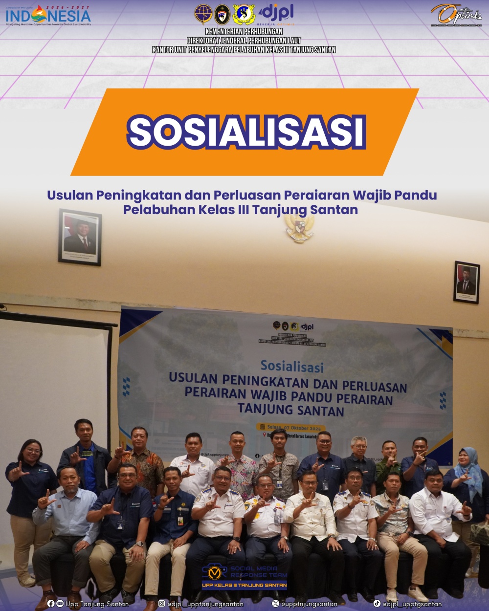 Sosialisasi Usulan Peningkatan dan Perluasan Peraiaran Wajib Pandu Pelabuhan Tanjung Santan