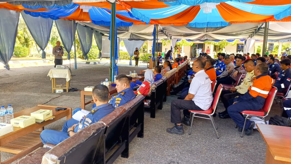 KANTOR KSOP KELAS I DUMAI MEMBUKA KEGIATAN PELAKSANAAN GLADIRESIK  LATIHAN GABUNGAN KEADAAN DARURAT (ISPS CODE)  DI DUMAI TERMINAL PT PERTAMINA HULU ROKAN