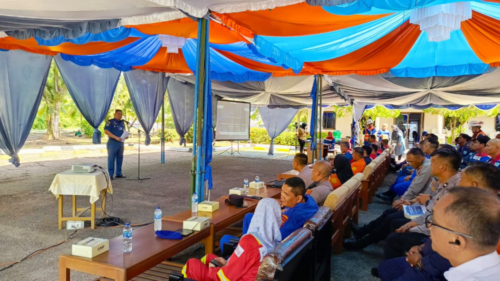KANTOR KSOP KELAS I DUMAI MEMBUKA KEGIATAN PELAKSANAAN GLADIRESIK  LATIHAN GABUNGAN KEADAAN DARURAT (ISPS CODE)  DI DUMAI TERMINAL PT PERTAMINA HULU ROKAN