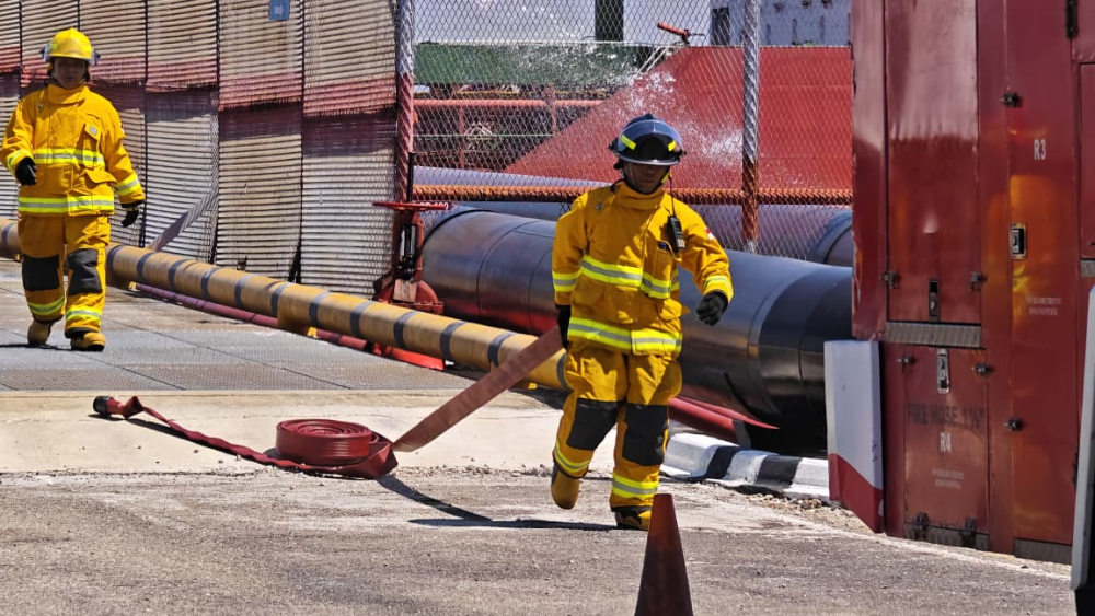 KANTOR KSOP KELAS I DUMAI MEMBUKA KEGIATAN LATIHAN GABUNGAN KEADAAN DARURAT DI TUKS PT PERTAMINA HULU ROKAN