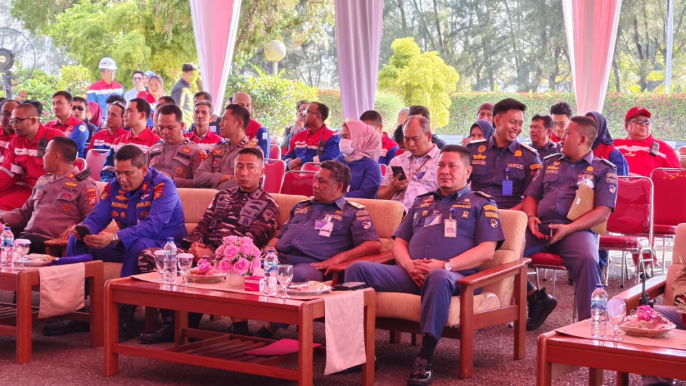 KANTOR KSOP KELAS I DUMAI MEMBUKA KEGIATAN LATIHAN GABUNGAN KEADAAN DARURAT DI TUKS PT PERTAMINA HULU ROKAN