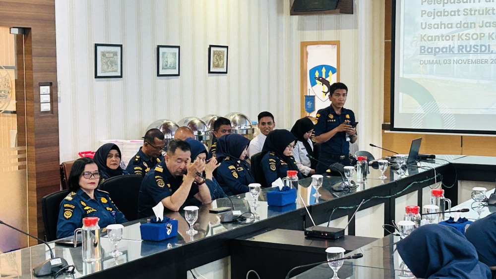 PELEPASAN PURNA BAKTI KEPALA SEKSI BIMBINGAN USAHA KEPELABUHANAN KANTOR KSOP KELAS I DUMAI