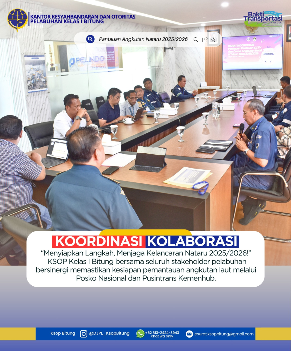 Rapat Koordinasi Persiapan Pantauan CCTV dan Drone Angkutan Natal & Tahun Baru 2025/2026
