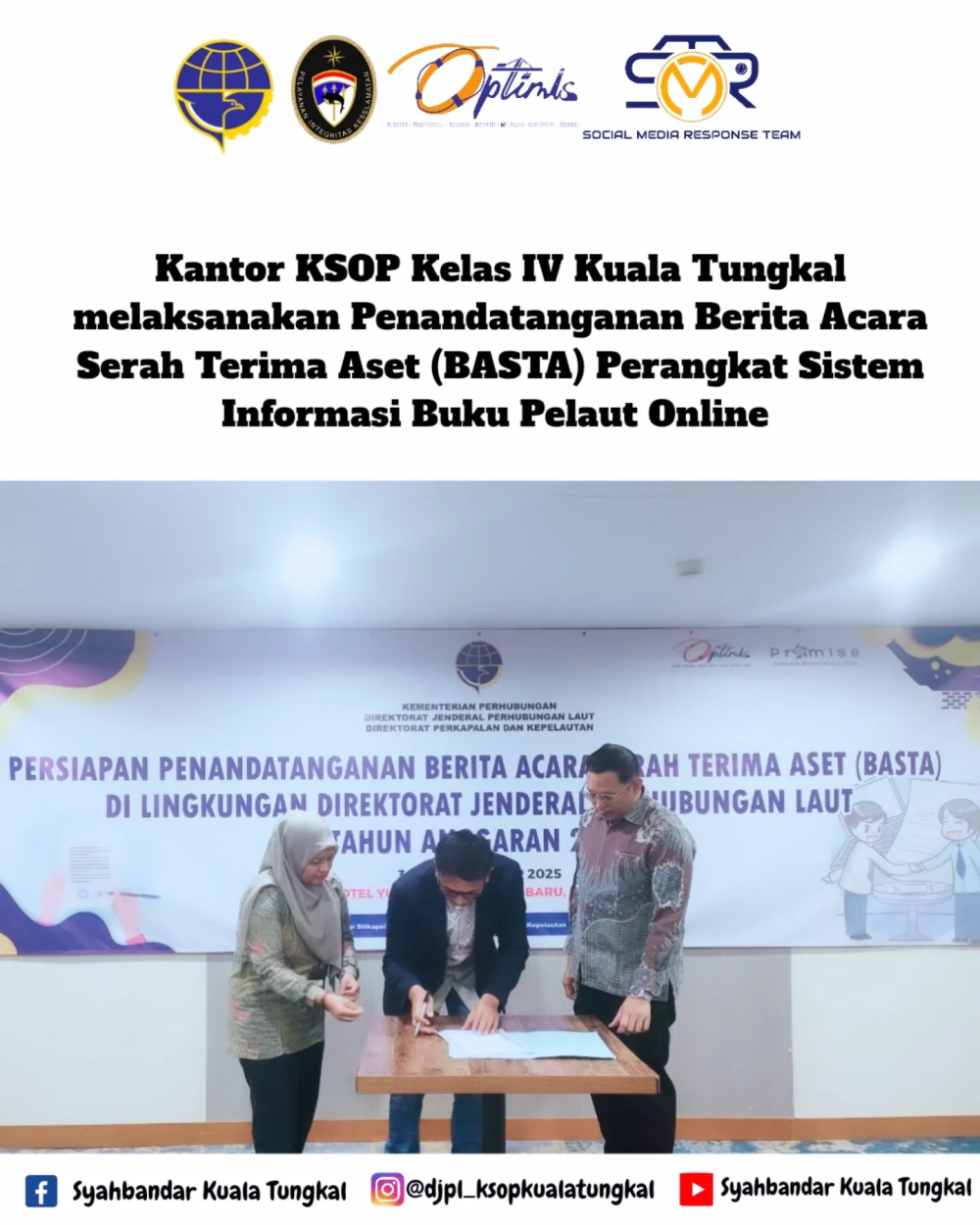 Penandantanganan Berita Acara Serah Terima Aset (BASTA)