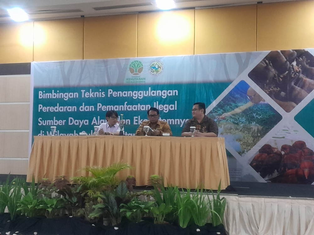 Kegiatan Bimbingan Teknis dalam upaya penanggulangan dan pengawasan pemanfaatan ilegal Tumbuhan dan Satwa Liar (TSL).