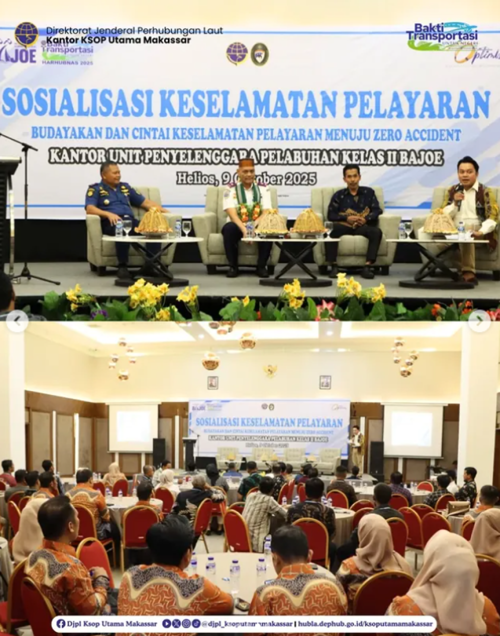 kegiatan Sosialisasi Keselamatan Pelayaran yang digelar oleh Kantor UPP Kelas II Bajoe