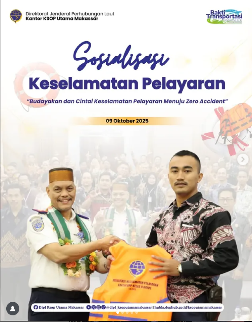 kegiatan Sosialisasi Keselamatan Pelayaran yang digelar oleh Kantor UPP Kelas II Bajoe