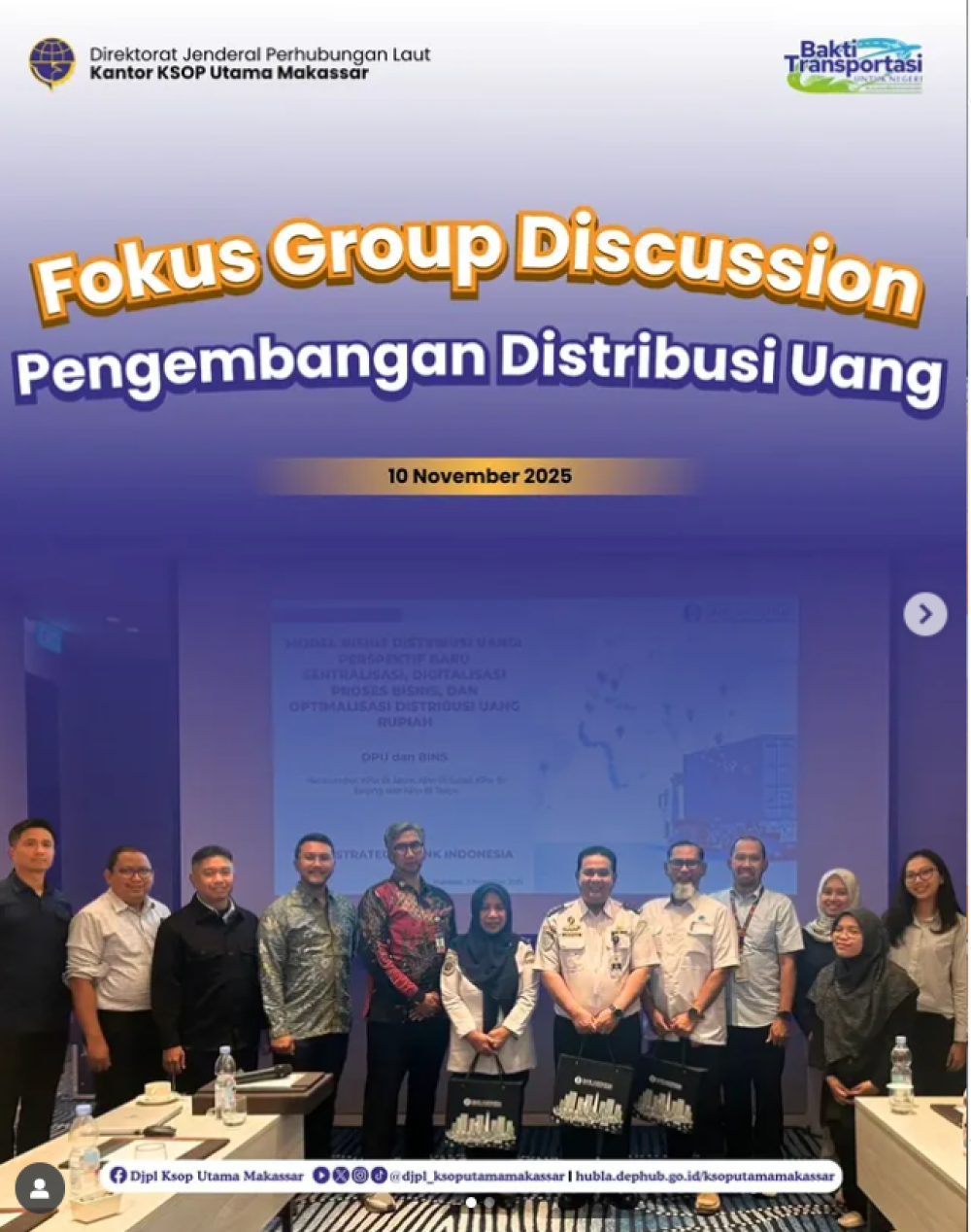 KSOP Utama Makassar Bahas Ekosistem Logistik Maritim di FGD Bank Indonesia