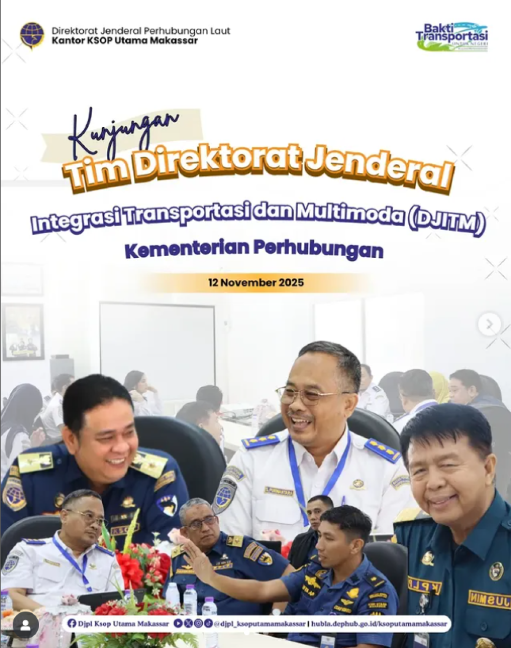 KSOP Utama Makassar berkolaborasi dalam kunjungan lapangan Tim Direktorat Jenderal Integrasi Transportasi dan Multimoda (DJITM) Kementerian Perhubungan.