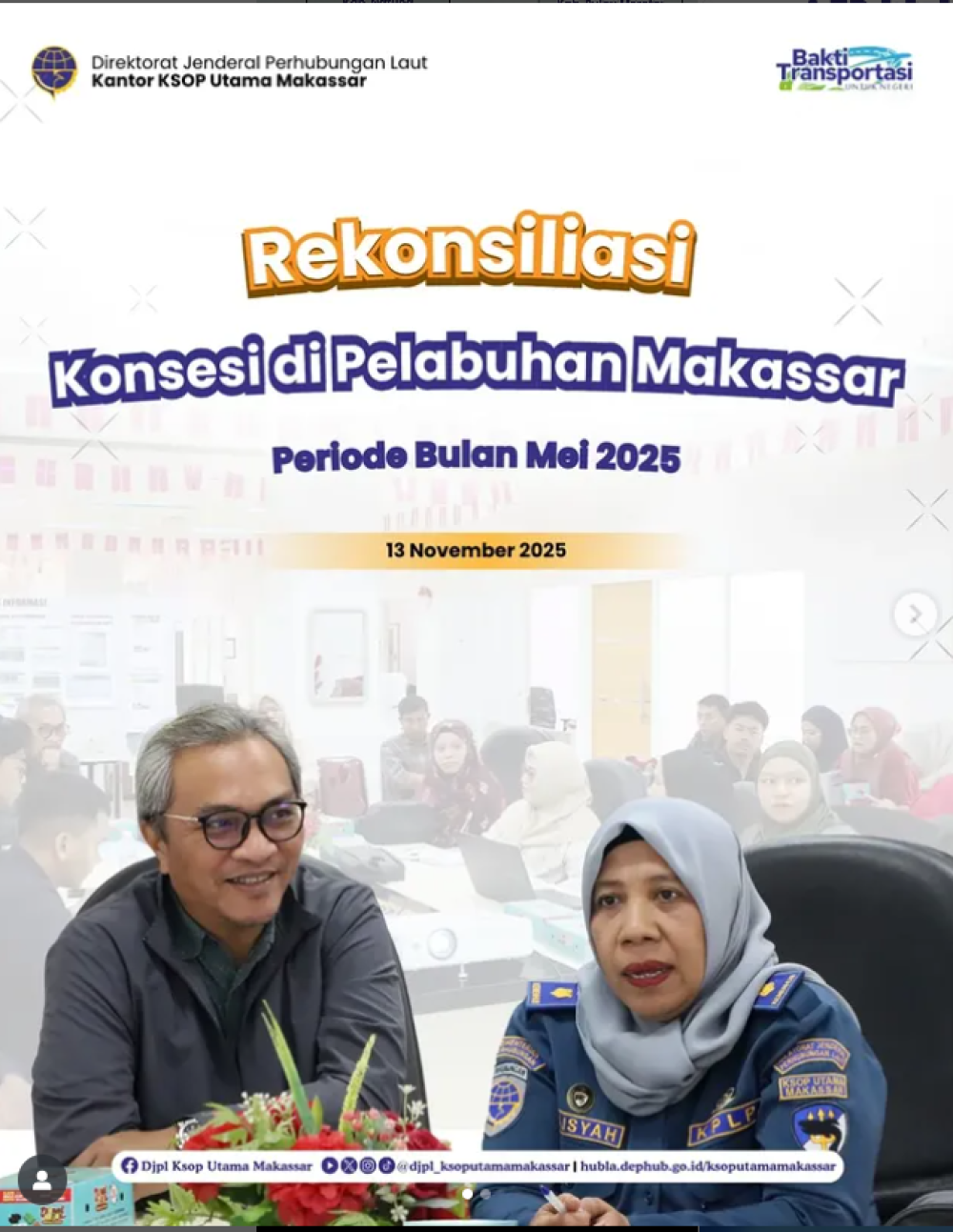 KSOP Utama Makassar menyelenggarakan Kegiatan Rekonsiliasi Konsesi di Pelabuhan Makassar