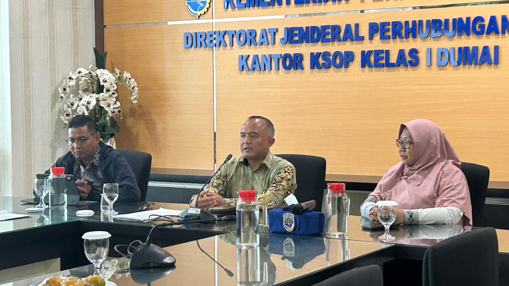 KUNJUNGAN KERJA INSPEKTORAT JENDERAL  KEMENTERIAN PERHUBUNGAN DI KANTOR KESYAHBANDARAN DAN OTORITAS PELABUHAN KELAS I DUMAI
