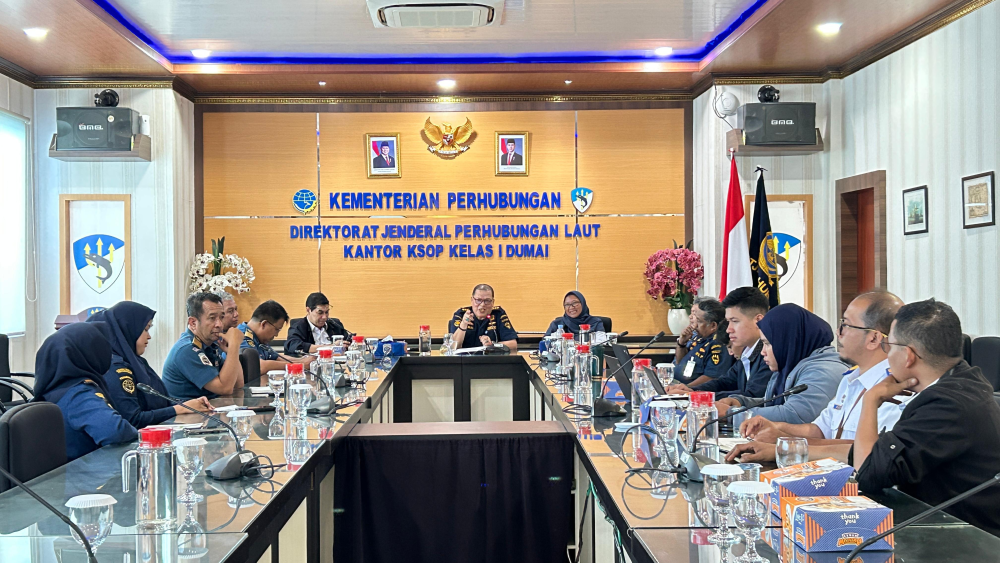 KUNJUNGAN KERJA INSPEKTORAT JENDERAL  KEMENTERIAN PERHUBUNGAN DI KANTOR KESYAHBANDARAN DAN OTORITAS PELABUHAN KELAS I DUMAI