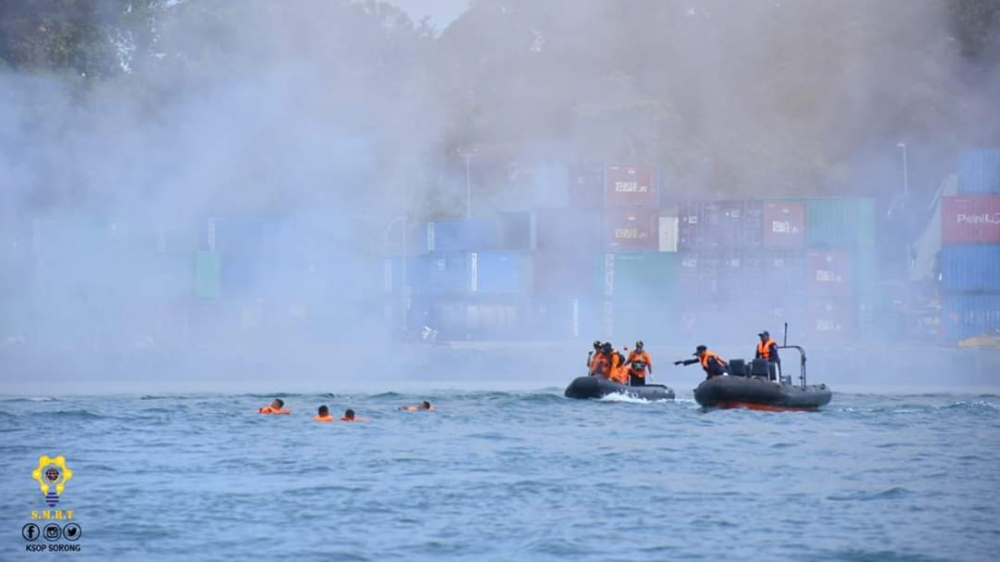 Aacara Kegiatan Simulasi Latihan Penanggulangan Musibah Di Laut (SILAMUSDILA) Sorong 2019