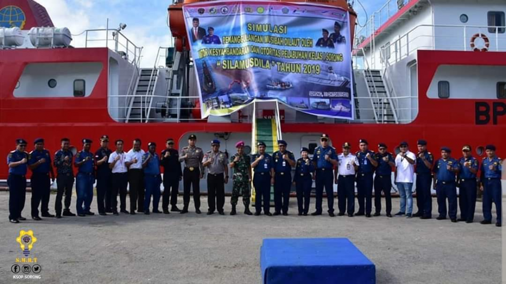 Aacara Kegiatan Simulasi Latihan Penanggulangan Musibah Di Laut (SILAMUSDILA) Sorong 2019