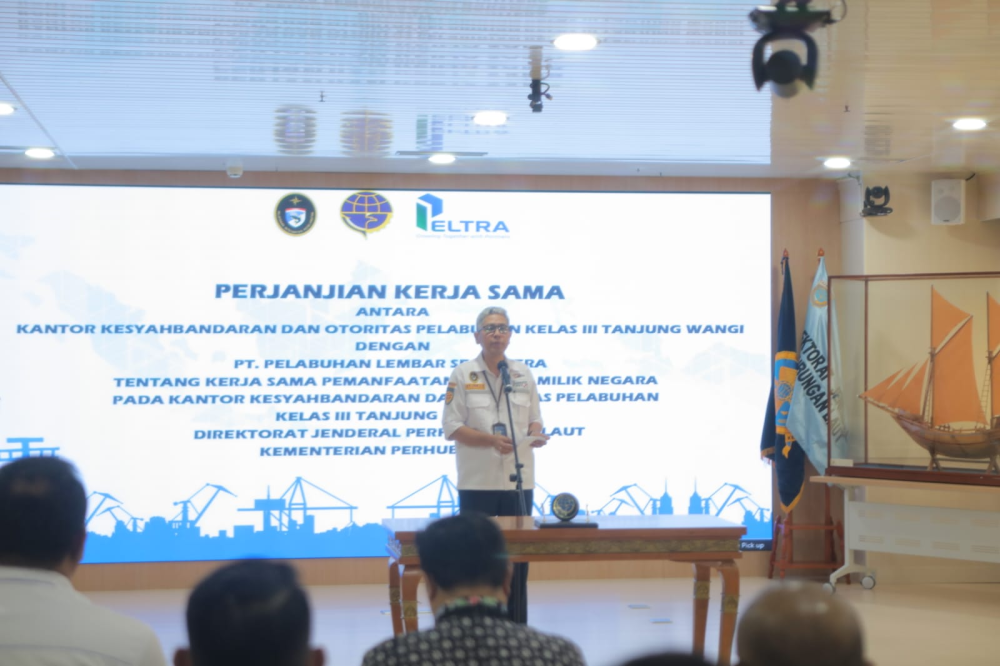 Kemenhub Tandatangani Perjanjian Kerja Sama Pemanfaatan BMN pada Kantor KSOP Tanjung Wangi