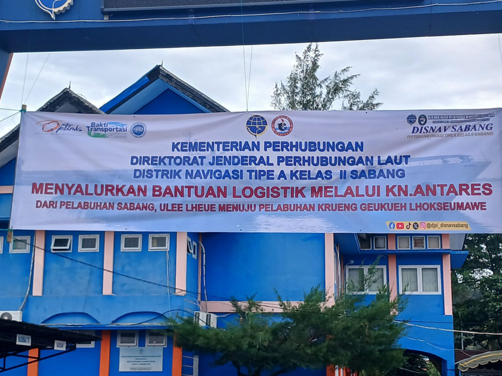 Distrik Navigasi Sabang Perkuat Posko Bantuan Bencana Aceh