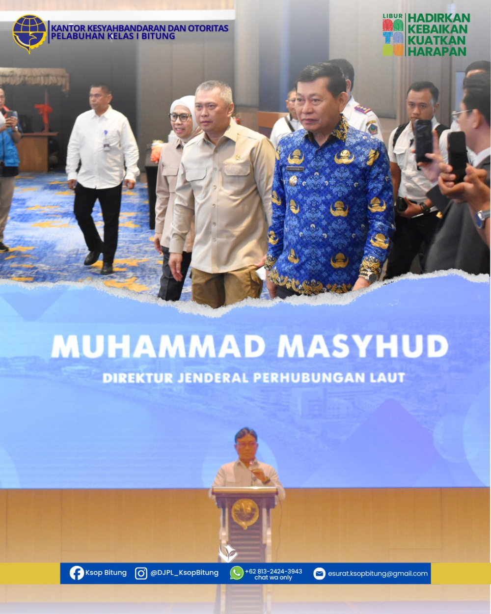 Kunjungan Menhub di Manado. Kampanye Keselamatan Pelayaran