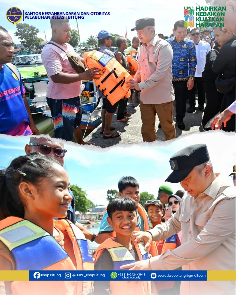 Kunjungan Menhub di Manado. Kampanye Keselamatan Pelayaran