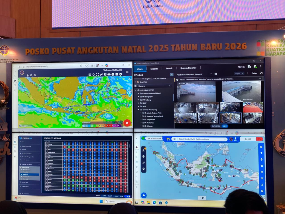 KEMENHUB PASTIKAN ANGKUTAN LAUT NATARU 2025/2026 TERKENDALI: PENUMPANG KUMULATIF CAPAI 1,2 JUTA ORANG