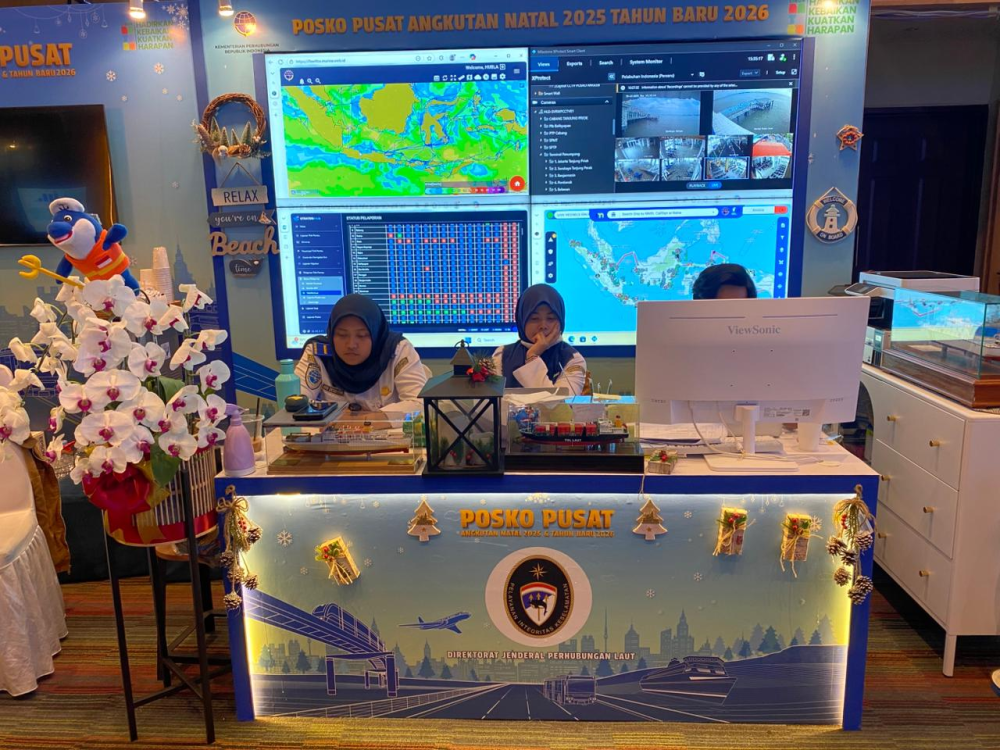 KEMENHUB PASTIKAN ANGKUTAN LAUT NATARU 2025/2026 TERKENDALI: PENUMPANG KUMULATIF CAPAI 1,2 JUTA ORANG