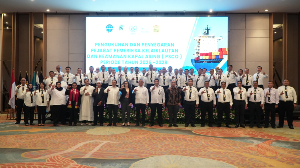 Ditjen Hubla Lantik dan Revalidasi 55 Port State Control Officer Indonesia Tahun 2026