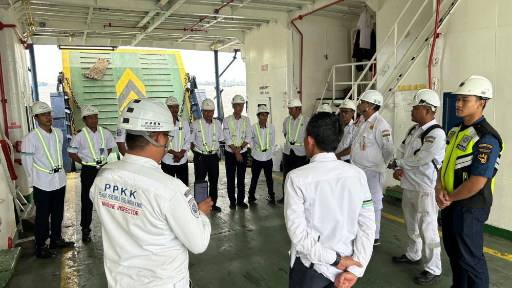 KANTOR KSOP KELAS I DUMAI MELAKSANAKAN UJI KELAIKLAUTAN KAPAL PENYEBERANGAN ANTAR PULAU RUTE DUMAI-RUPAT DALAM RANGKA PERSIAPAN ANGKUTAN LEBARAN TAHUN 2026