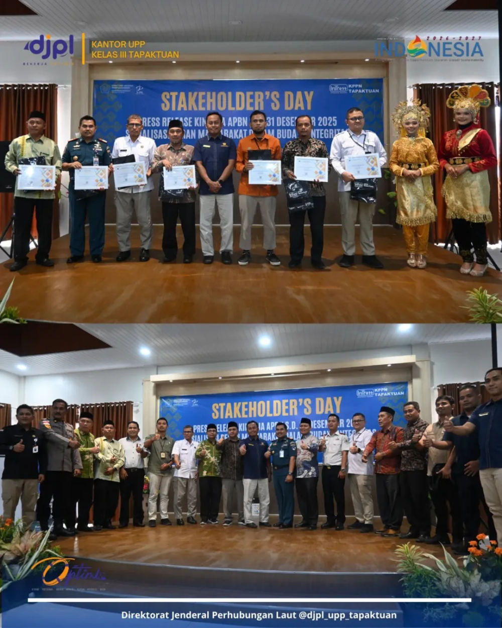 Piagam Penghargaan Satker Peringkat Pertama