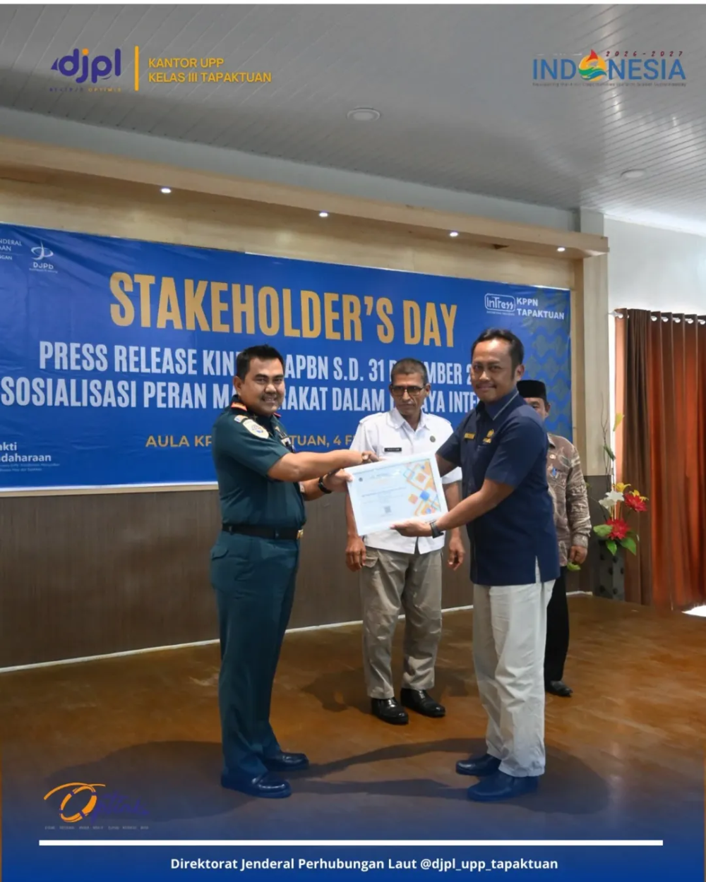 Piagam Penghargaan Satker Peringkat Pertama