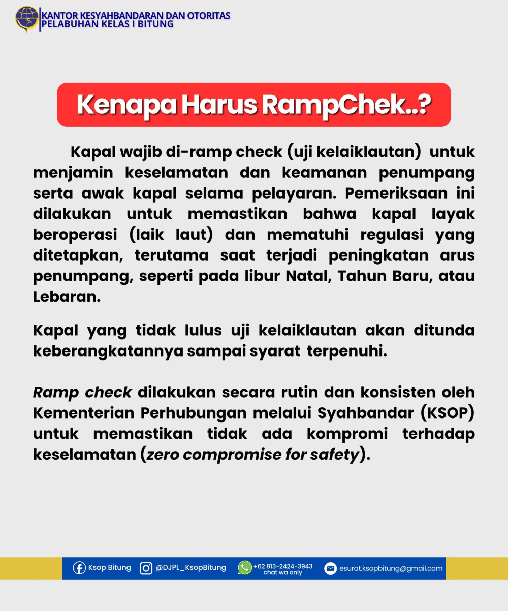 KESELAMATAN NOMOR SATU!