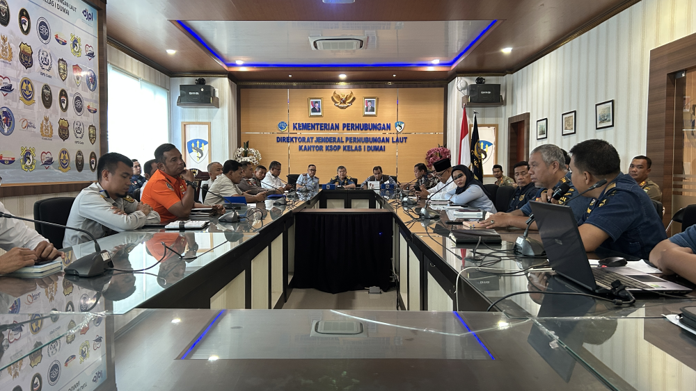 Rapat Rencana Persiapan Posko Angkutan Laut Lebaran Tahun 2026 Pelabuhan Dumai.