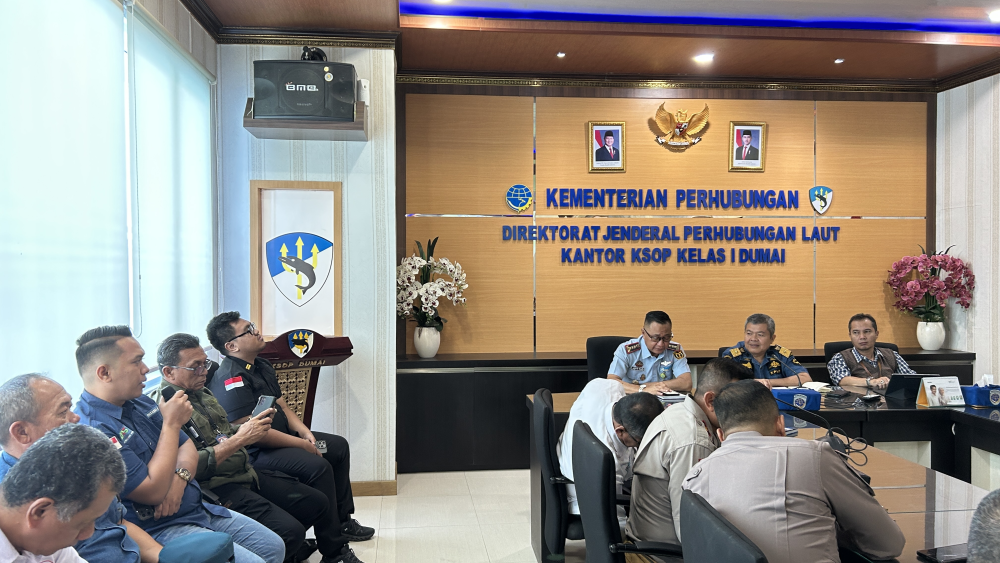 Rapat Rencana Persiapan Posko Angkutan Laut Lebaran Tahun 2026 Pelabuhan Dumai.