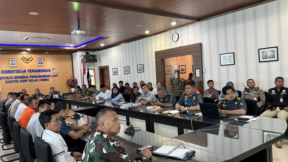 Rapat Rencana Persiapan Posko Angkutan Laut Lebaran Tahun 2026 Pelabuhan Dumai.