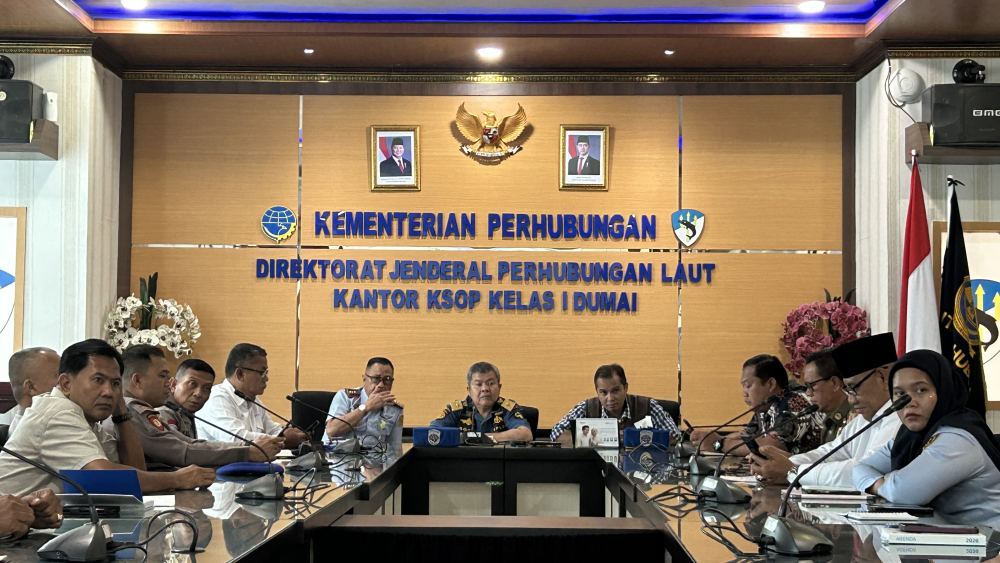 Rapat Rencana Persiapan Posko Angkutan Laut Lebaran Tahun 2026 Pelabuhan Dumai.