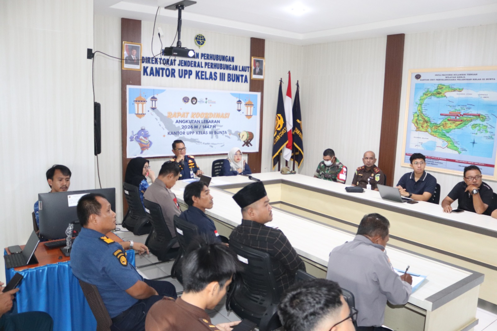 Kantor UPP Kelas III Bunta Melaksanakan Rakor Penyelenggaraan Angkutan Laut Lebaran Tahun 2026