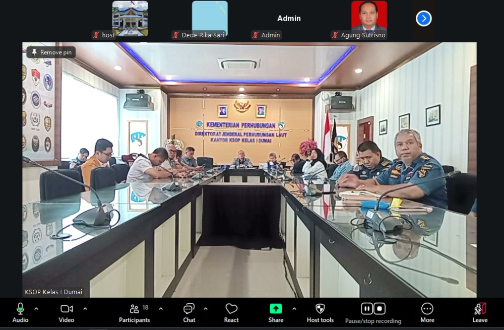 Kantor KSOP Kelas I Dumai melakukan Kegiatan Sosialisasi Keputusan Dirjen Hubla Nomor KP-DJPL 607 Tahun 2025 tanggal 1 Desember 2025