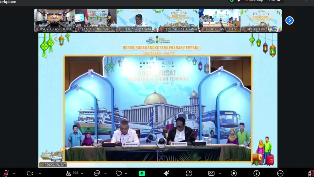 Kantor KSOP Kelas I Dumai mengikuti Pembukaan Posko Pusat Angkutan Lebaran Terpadu 2026 (1447 H).