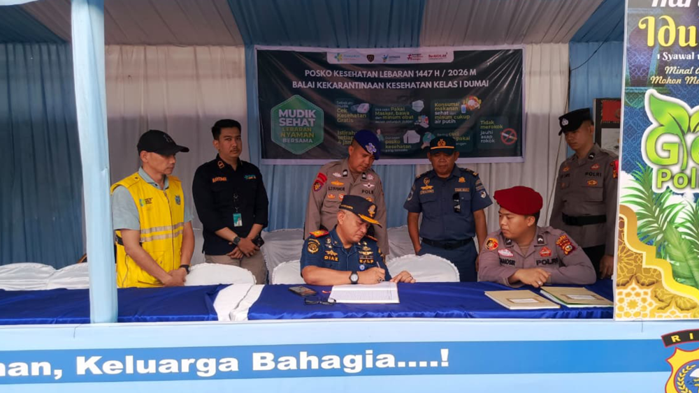 Kepala Kantor  Kelas I Dumai melakukan monitoring &nbsp;arus mudik Angkutan Laut Lebaran 1447 H/2026  di Pelabuhan Bandar Sri junjungan Dumai