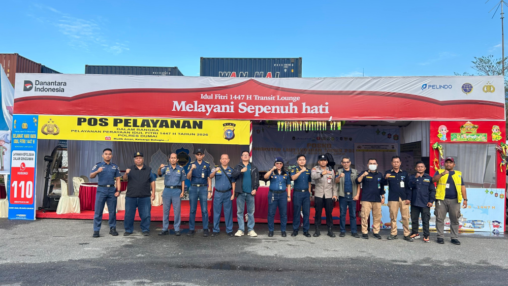 Kantor KSOP Kelas I Dumai melakukan Kegiatan pengawasan embarkasi dan debarkasi penumpang Angkutan Laut Lebaran 1447 H/2026 di pelabuhan Dumai